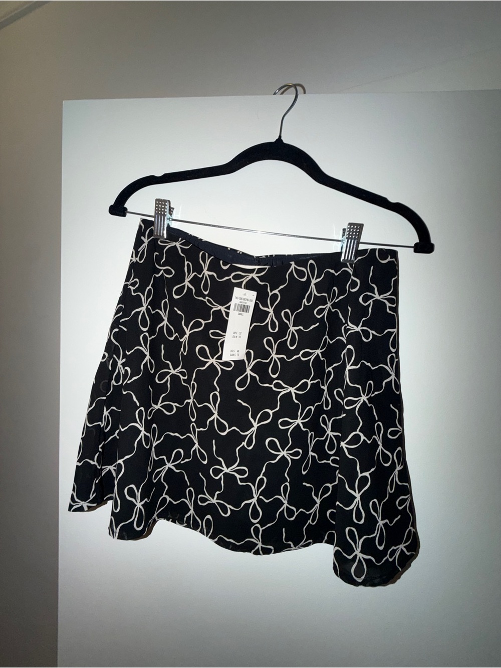 Black & White Bow-Print Skirt - Abercrombie NWT